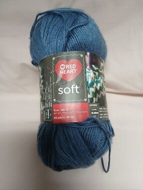 Red Heart Soft Yarn 10 oz Skein - Country Blue